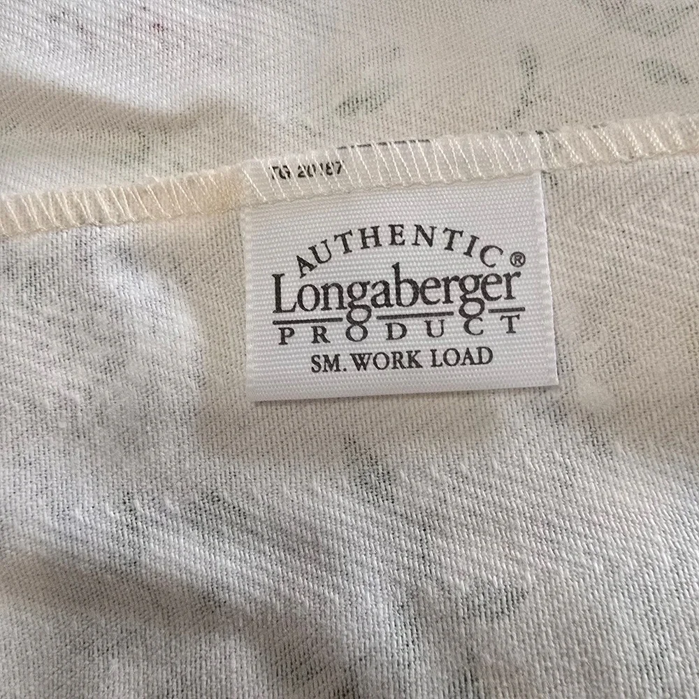 Longaberger Spring Flora Small Work Load Basket Liner Floral Ruffle Multicolor